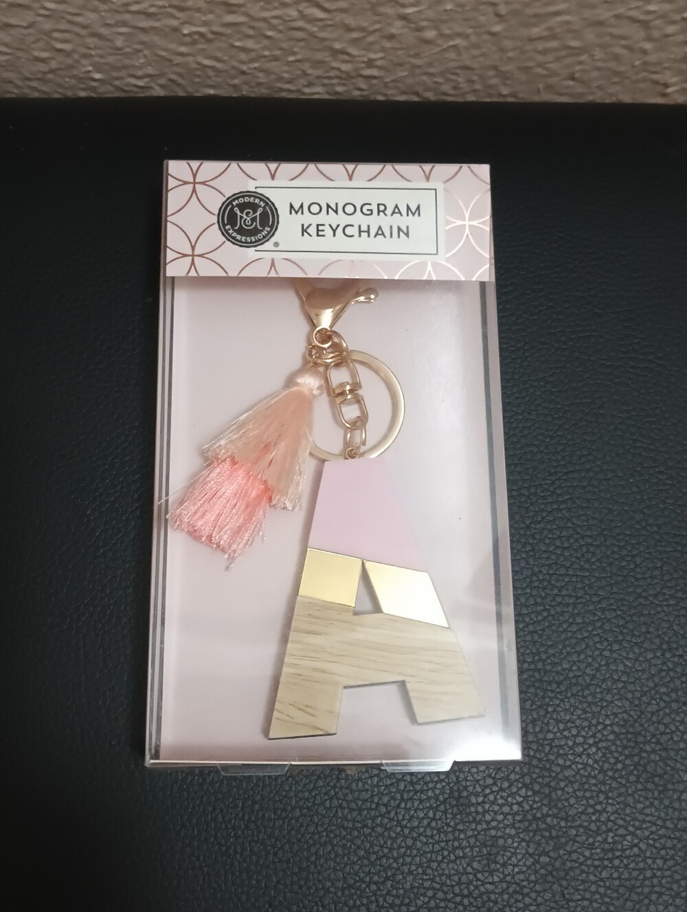 New Modern Expressions Letter A Monogram Keychain